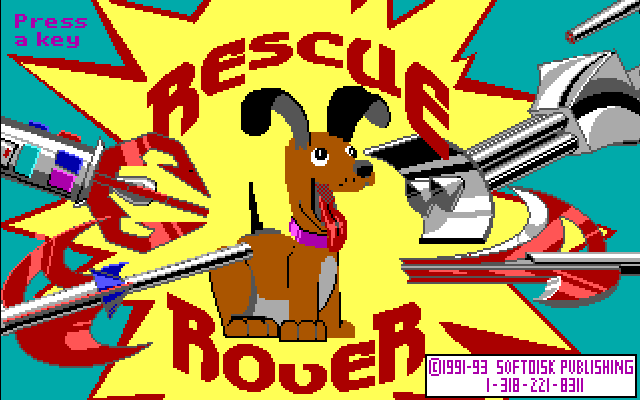 Rescue Rover DOS Splash Screen